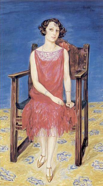 Portrait of Mrs. Eva Bonnier by Nils von Dardel